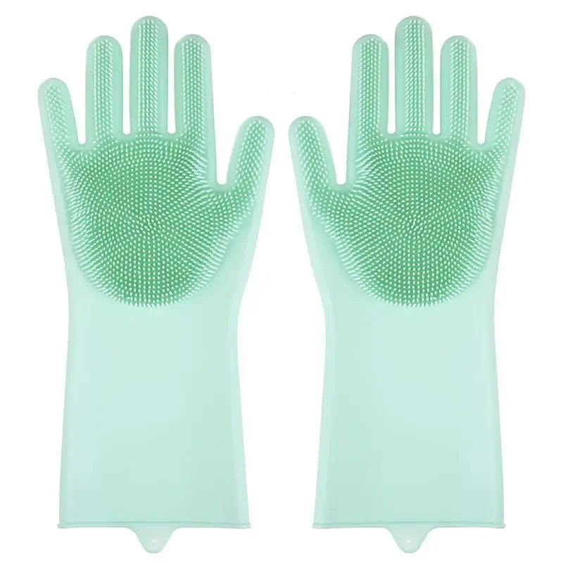 Pet Grooming Cleaning Gloves Dog Cat Bathing Shampoo Glove Scrubber Magic Dishwashing Cleannersponge Silicon Hair Removal Glove