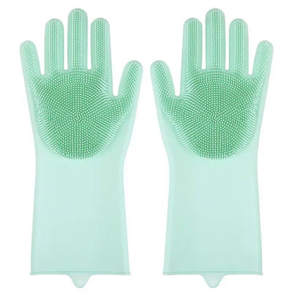 Pet Grooming Cleaning Gloves Dog Cat Bathing Shampoo Glove Scrubber Magic Dishwashing Cleannersponge Silicon Hair Removal Glove